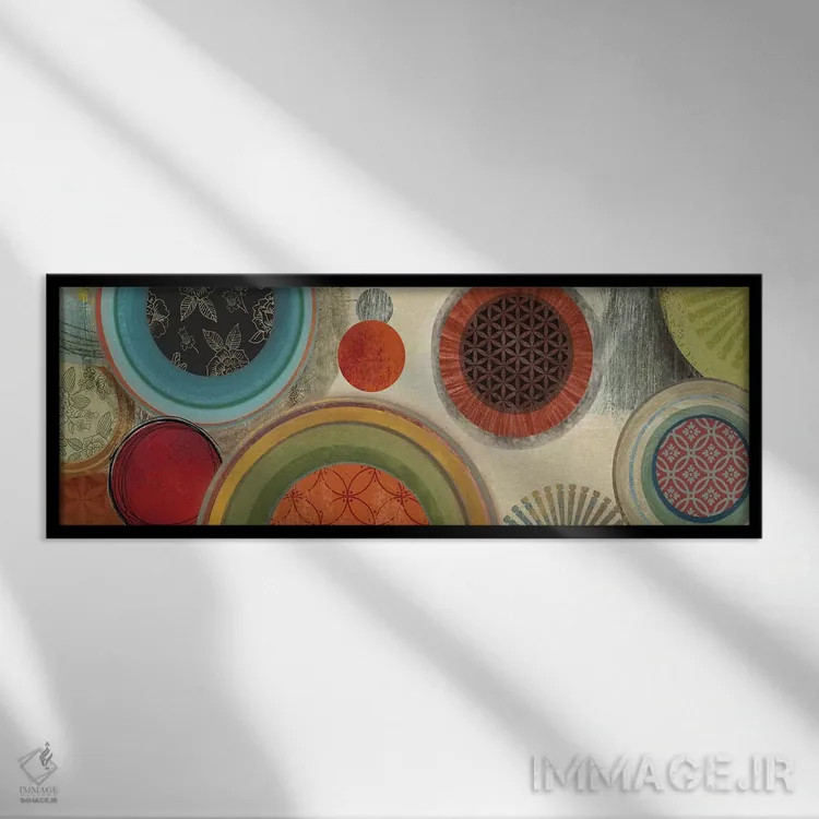 تابلو انتزاعی آشوب I اثر تام ریوز - نمای قابدار مشکی