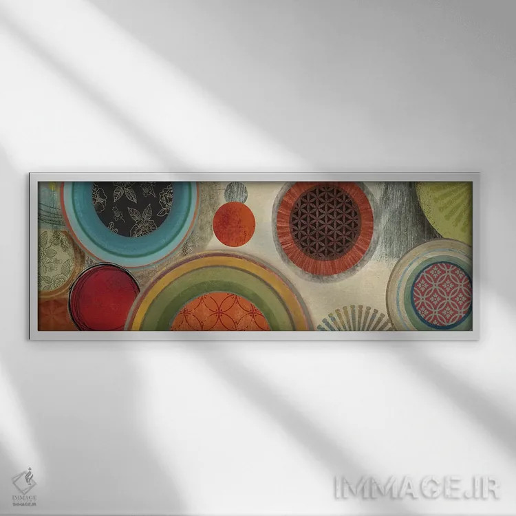 تابلو انتزاعی آشوب I اثر تام ریوز - نمای قابدار سفید