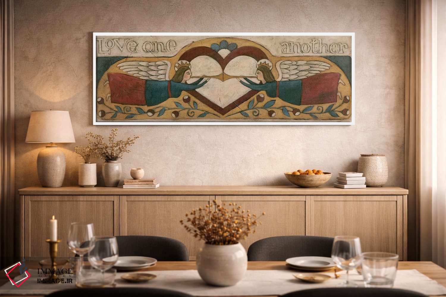 تابلو دکوراتیو یکدیگر را دوست بدارید اثر ترزا کوگوت - D3W