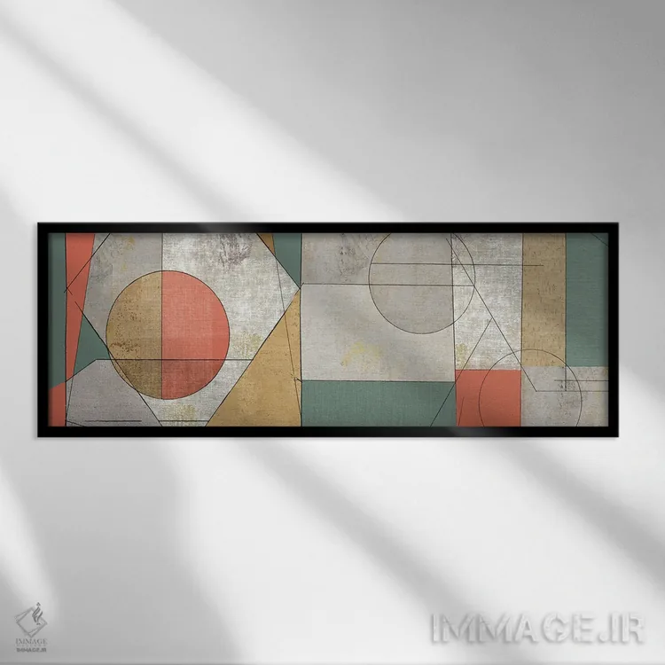 تابلو دکوراتیو هندسه زندگی اثر تام ریوز - نمای قابدار مشکی