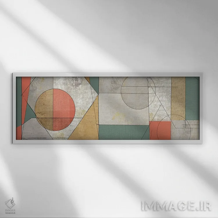 تابلو دکوراتیو هندسه زندگی اثر تام ریوز - نمای قابدار سفید