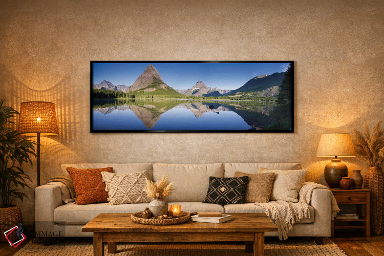 تابلو دکوراتیو کوه هایی که در دریاچه بازتاب یافته اند، پارک ملی یخچال، مونت… اثر تام نورینگ - D6B