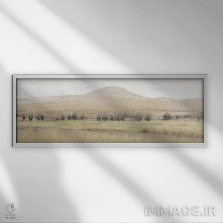 تابلو دکوراتیو گرمای خشک ۱ اثر تیم اوتول - نمای قابدار سفید