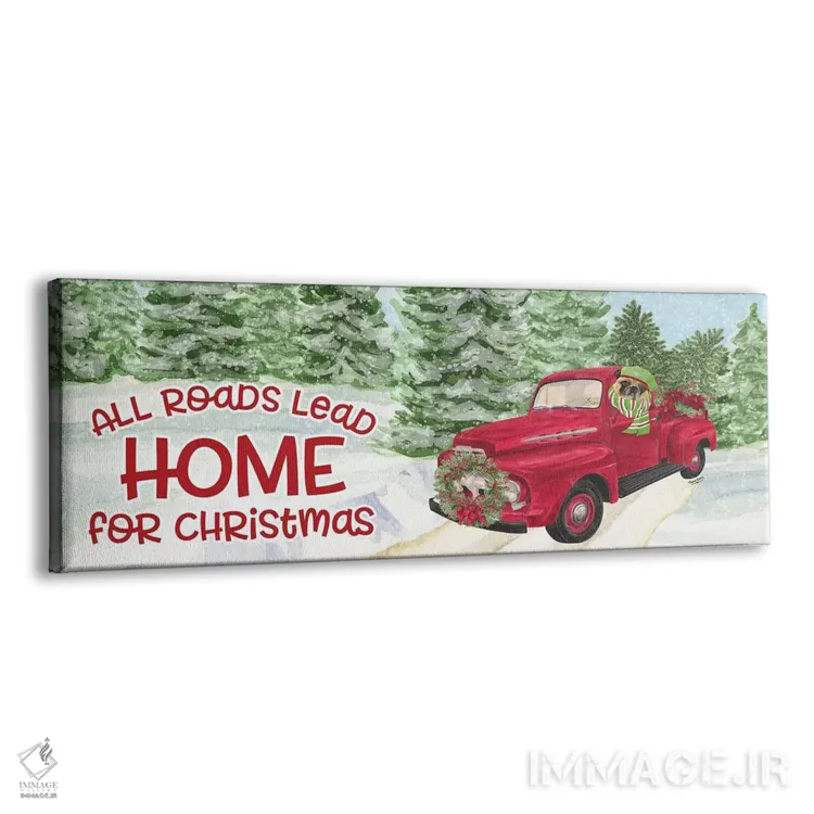 تابلو دکوراتیو روزهای سگی کریسمس اثر تارا رید - نمای پرسپکتیو محصول