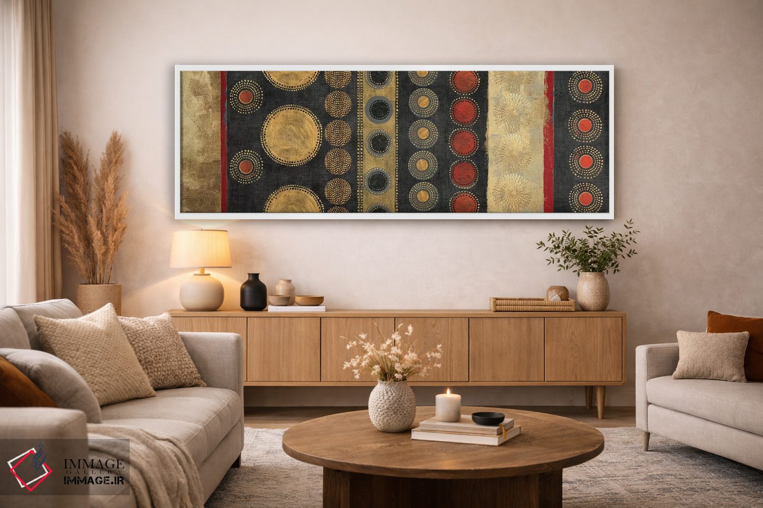 تابلو انتزاعی طلایی کلیمت اثر تام ریوز - D3W