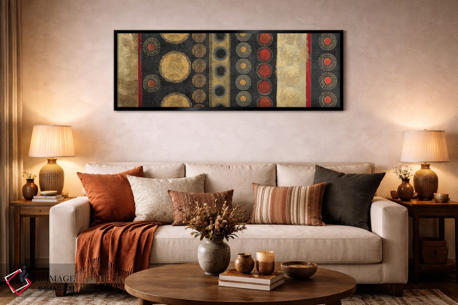 تابلو انتزاعی طلایی کلیمت اثر تام ریوز - D6B