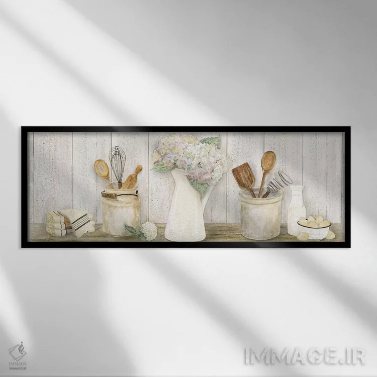 تابلو مدرن پنل آشپزخانه قدیمی اثر تارا رید - نمای قابدار مشکی
