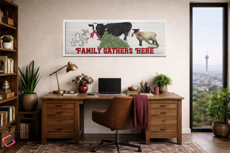 تابلو دکوراتیو کریسمس در مزرعه اثر تارا رید - D1W