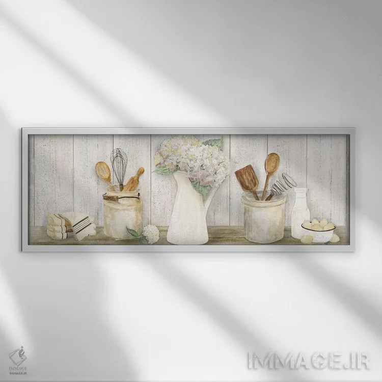 تابلو مدرن پنل آشپزخانه قدیمی اثر تارا رید - نمای قابدار سفید