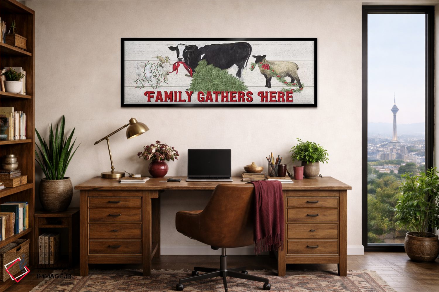 تابلو دکوراتیو کریسمس در مزرعه اثر تارا رید - D2B