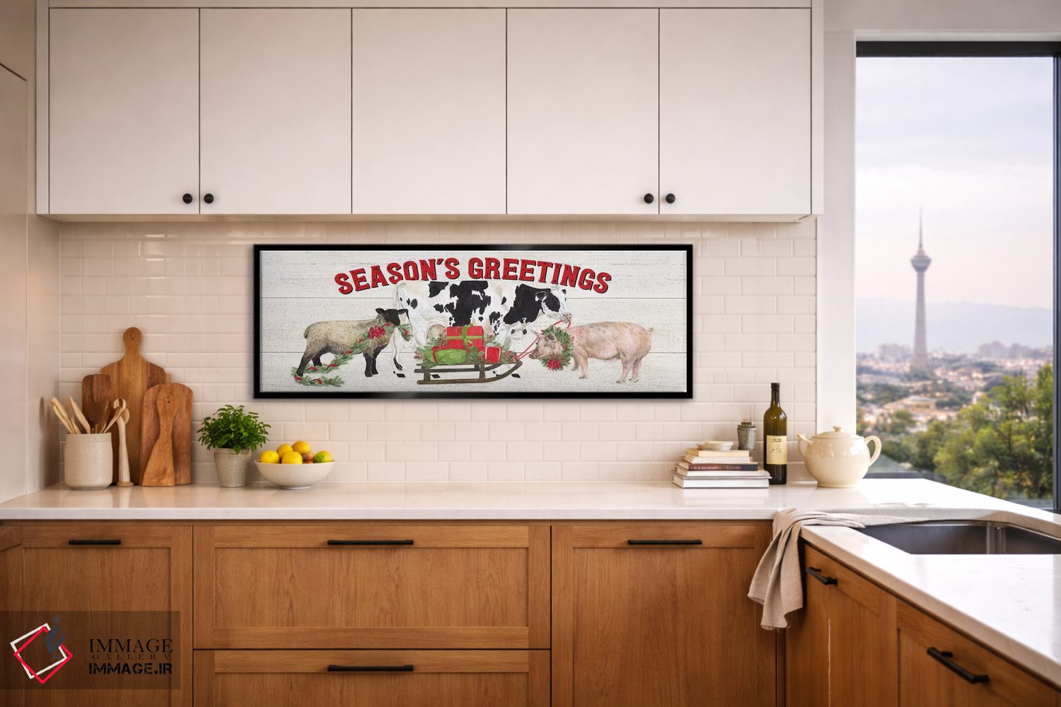 تابلو دکوراتیو کریسمس در مزرعه اثر تارا رید - D4B