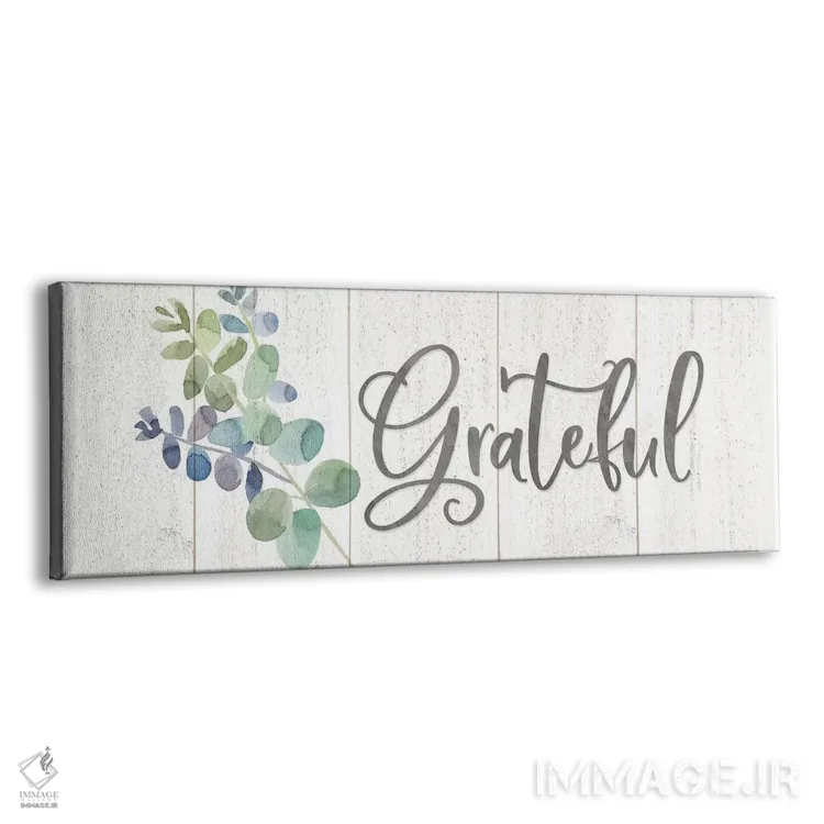 تابلو مدرن الهام طبیعی: تابلوی سپاسگزاری آبی اثر تارا رید - نمای پرسپکتیو محصول