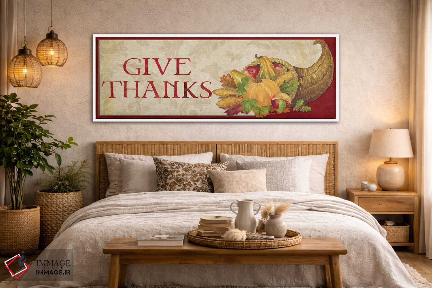 تابلو دکوراتیو برداشت پاییزی - تابلوی سپاسگزاری اثر تارا رید - D5W