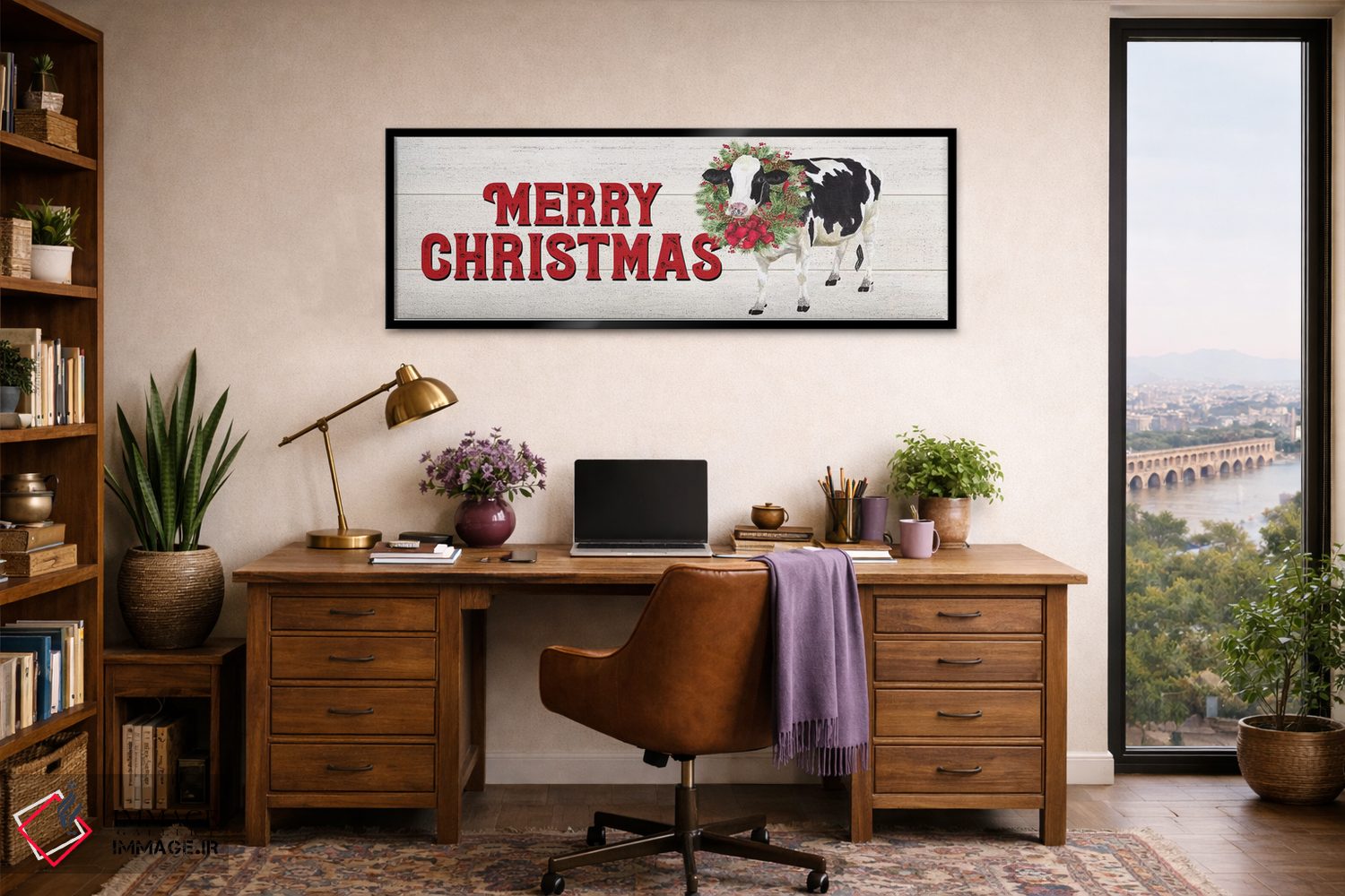 تابلو دکوراتیو کریسمس در مزرعه اثر تارا رید - D3B