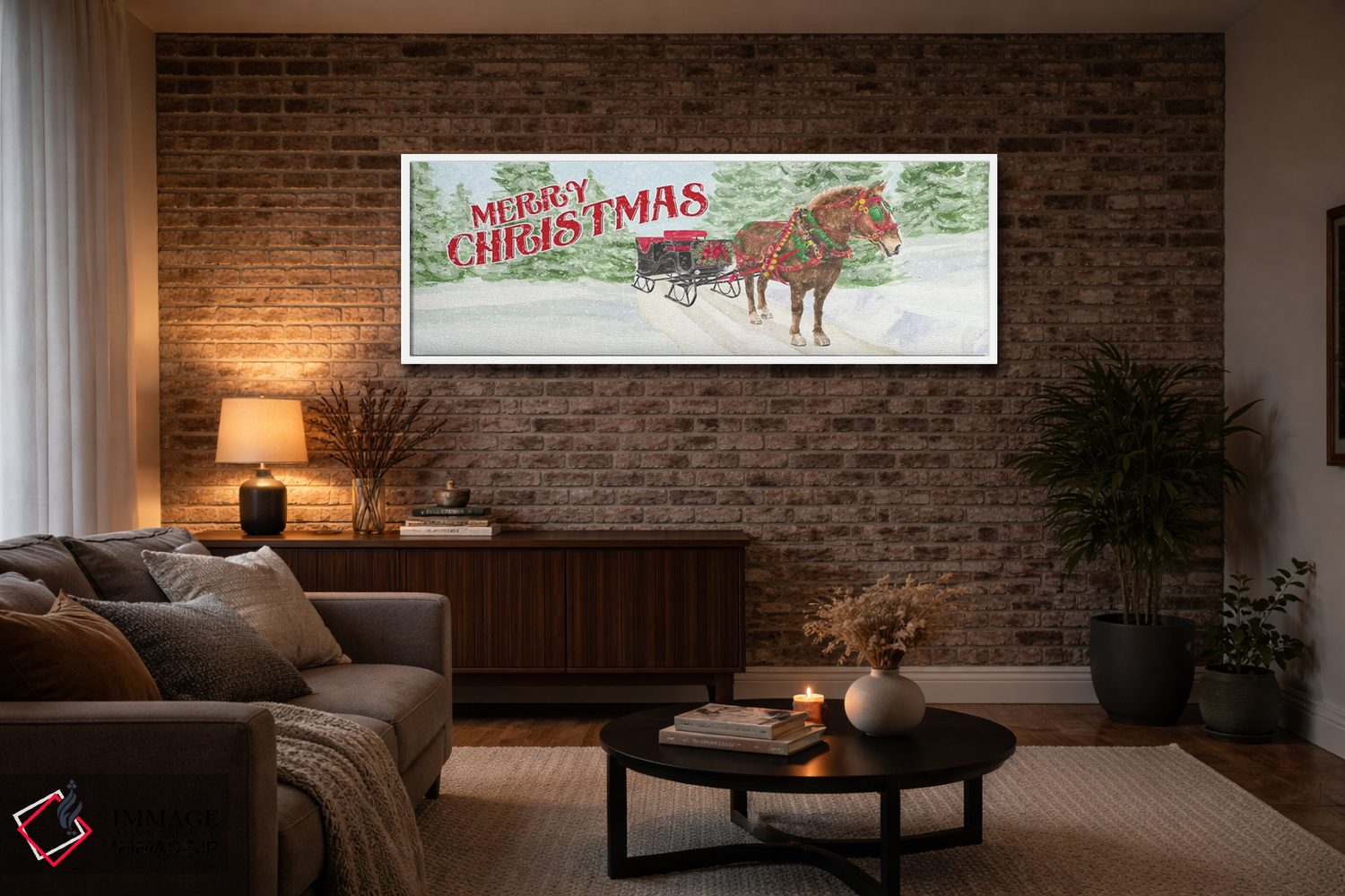 تابلو دکوراتیو صدای زنگ سورتمه اثر تارا رید - D4W