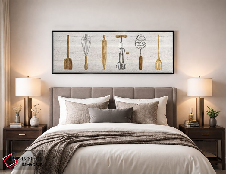 تابلو مینیمال پنل وسایل آشپزخانه قدیمی اثر تارا رید - D5B