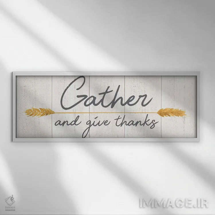 تابلوی زندگی روستایی I-شکرگزاری کن اثر تارا رید - نمای قابدار سفید