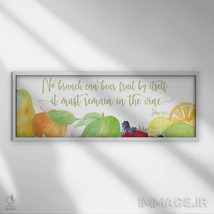 تابلوی میوه روح II-مو اثر تارا رید - نمای قابدار سفید