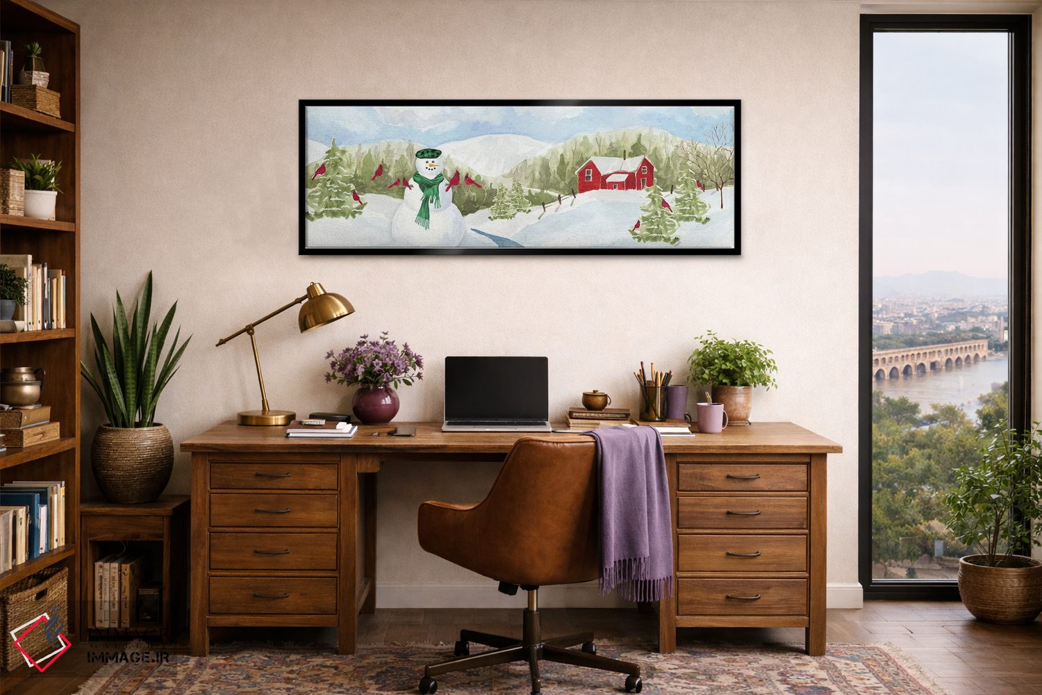 تابلوی آدم برفی کریسمس II اثر تارا رید - D3B