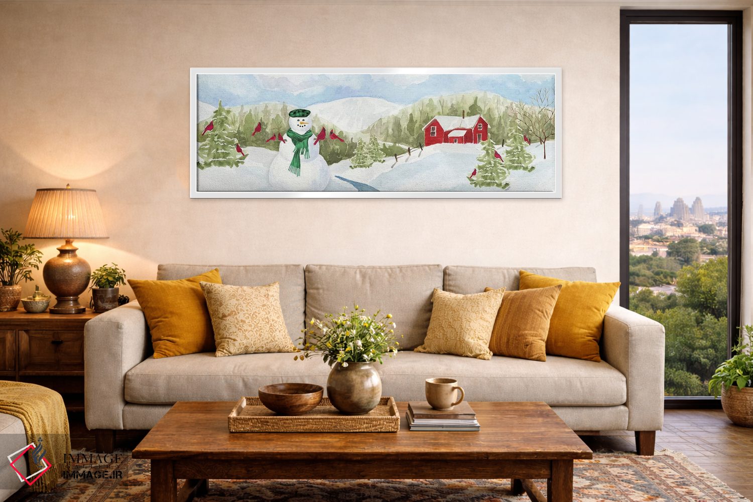 تابلوی آدم برفی کریسمس II اثر تارا رید - D4W