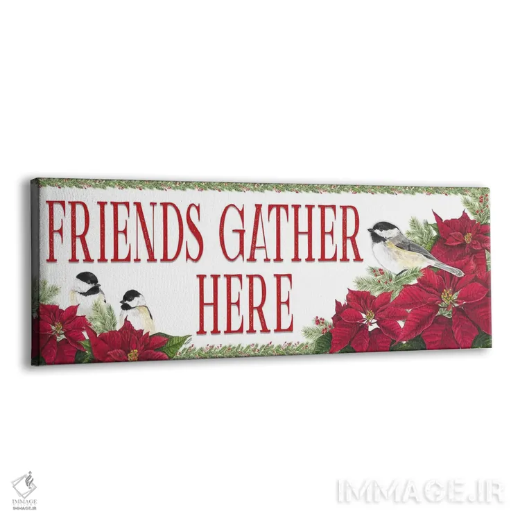 تابلو دکوراتیو چرخ ریسک کریسمسی قرمز اثر تارا رید - نمای پرسپکتیو محصول