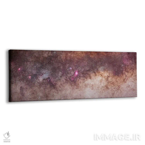 تابلو دکوراتیو ترکیب تصاویر صورت های فلکی عقرب و کمان در راه شیری جنوبی اثر آلن دایر - نمای پرسپکتیو محصول