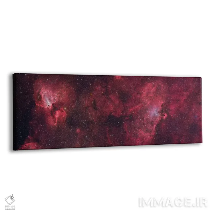 تابلو دکوراتیو سحابی عقاب و سحابی قو اثر روبرتو کولومباری - نمای پرسپکتیو محصول