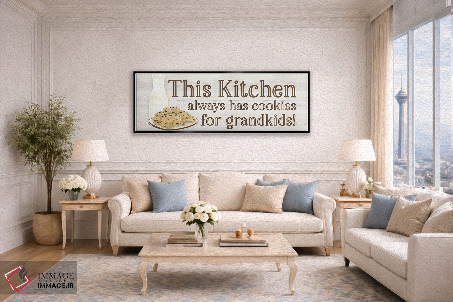 تابلو مدرن پنل زندگی پدربزرگ و مادربزرگ شماره ۴ - کوکی ها اثر تارا رید - D5B