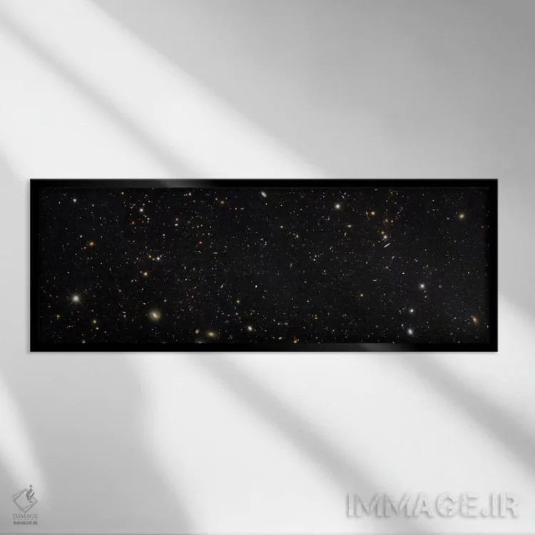 تابلو دکوراتیو 500 Galaxies Stretching Back Through Most Of The Unive… اثر استاک ترک ایمیجز - نمای قابدار مشکی