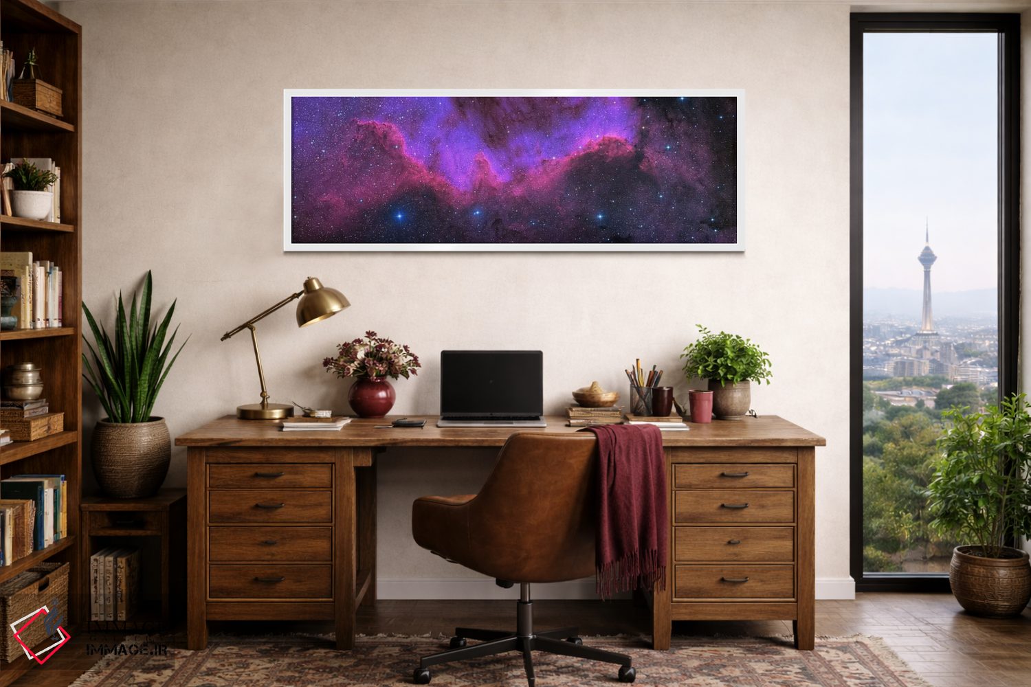 تابلو دکوراتیو دیوار ماکیان ، سحابی آمریکای شمالی اثر کن کراوفورد - D1W