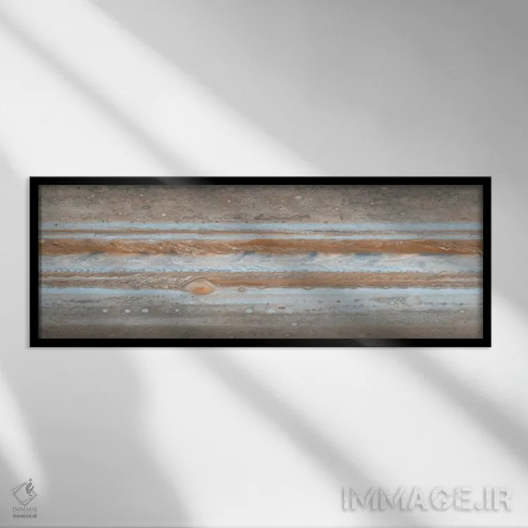 تابلو دکوراتیو نقشه رنگی سیاره مشتری اثر استاک ترک ایمیجز - نمای قابدار مشکی