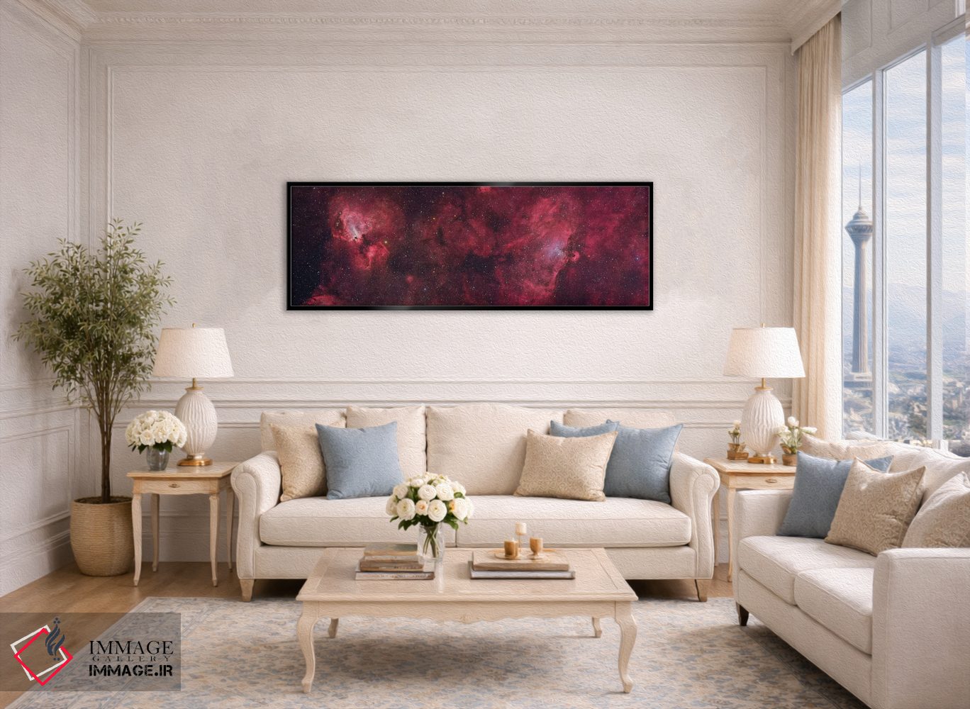 تابلو دکوراتیو سحابی عقاب و سحابی قو اثر روبرتو کولومباری - D6B