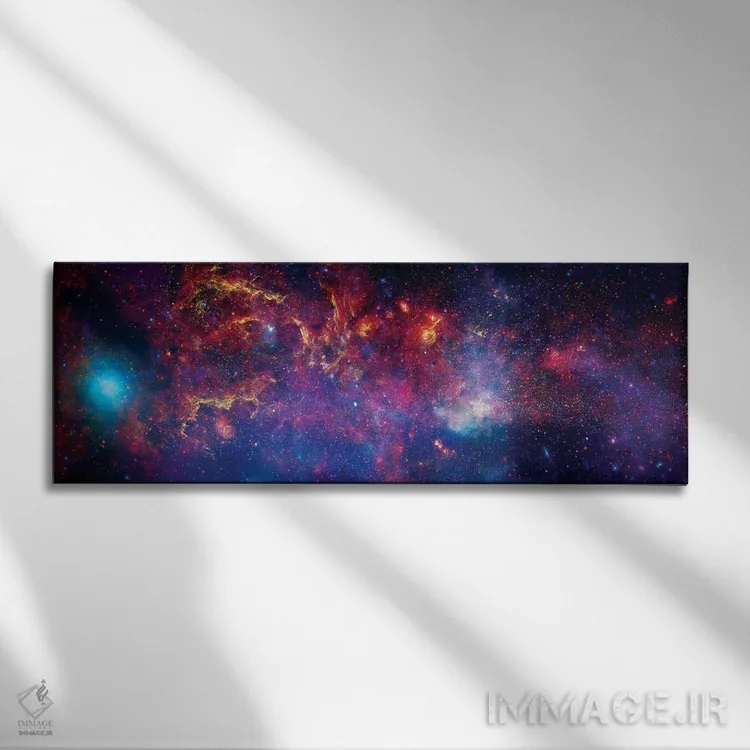 تابلو دکوراتیو منطقه مرکزی کهکشان راه شیری اثر استاک ترک ایمیجز - نمای روبهرو روی دیوار