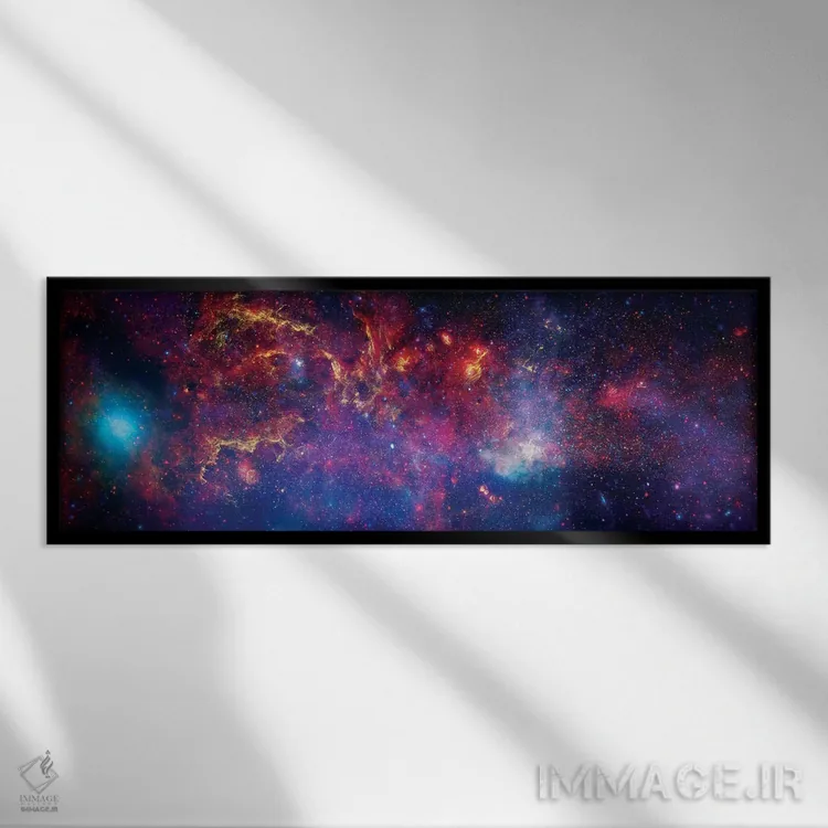 تابلو دکوراتیو منطقه مرکزی کهکشان راه شیری اثر استاک ترک ایمیجز - نمای قابدار مشکی