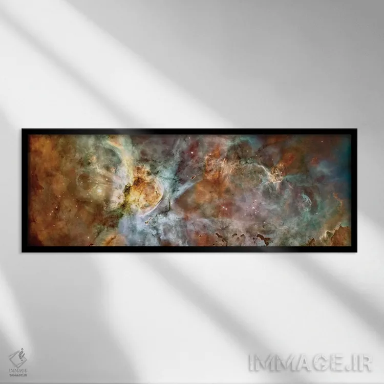 تابلو دکوراتیو منطقه مرکزی سحابی کارینا اثر استاک ترک ایمیجز - نمای قابدار مشکی