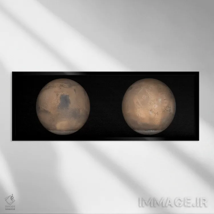 تابلو دکوراتیو نماهای جهانی از مریخ در اواخر تابستان نیمکره شمالی اثر استاک ترک ایمیجز - نمای قابدار مشکی