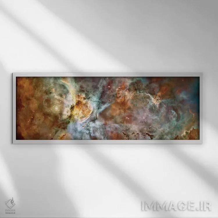 تابلو دکوراتیو منطقه مرکزی سحابی کارینا اثر استاک ترک ایمیجز - نمای قابدار سفید