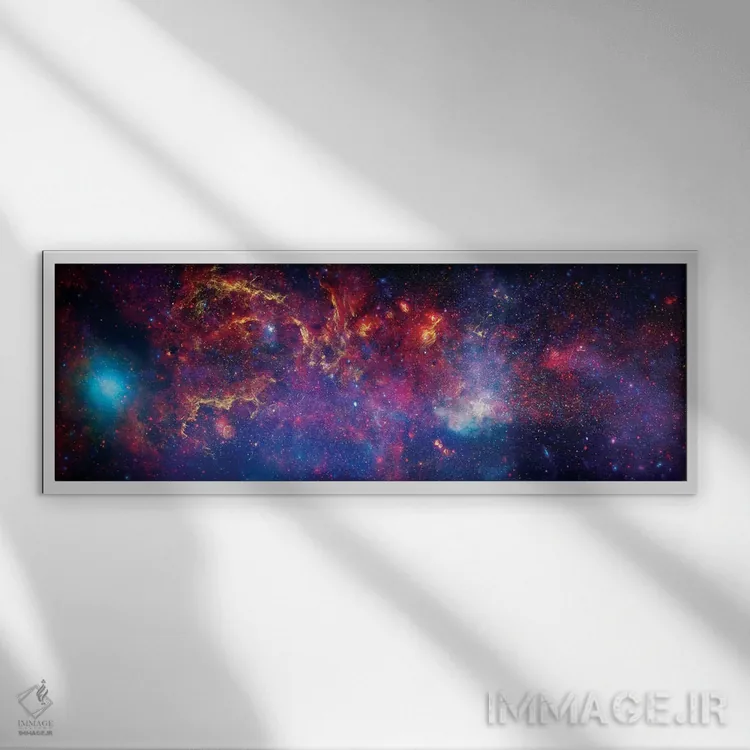 تابلو دکوراتیو منطقه مرکزی کهکشان راه شیری اثر استاک ترک ایمیجز - نمای قابدار سفید
