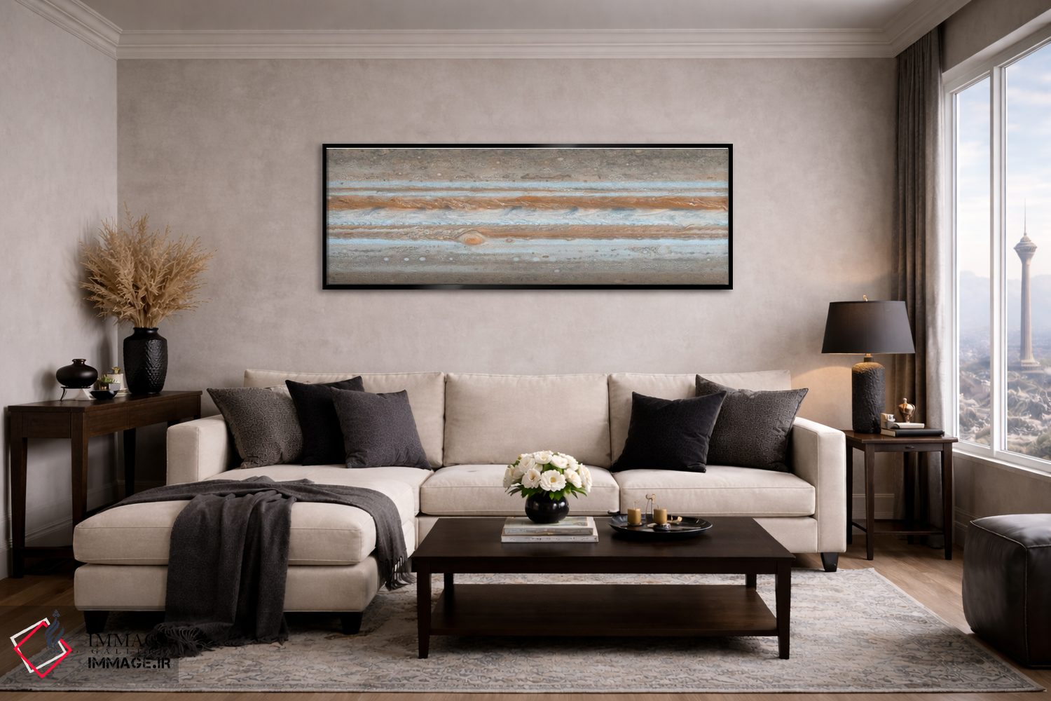 تابلو دکوراتیو نقشه رنگی سیاره مشتری اثر استاک ترک ایمیجز - D5B