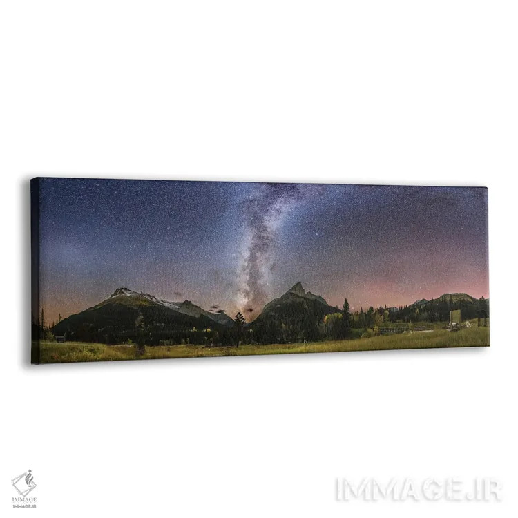 تابلو دکوراتیو Canada.,کهکشان راه شیری در پاییز، کانیون رد راک، کانادا اثر آلن دایر - نمای پرسپکتیو محصول