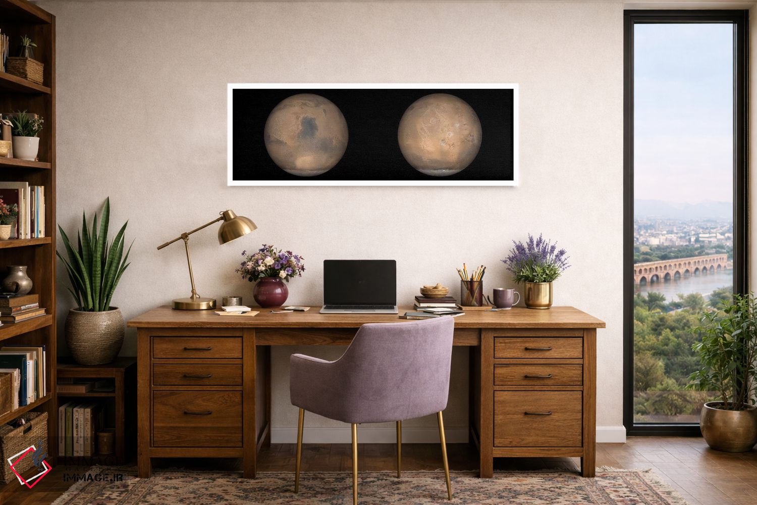 تابلو دکوراتیو نماهای جهانی از مریخ در اواخر تابستان نیمکره شمالی اثر استاک ترک ایمیجز - D1W