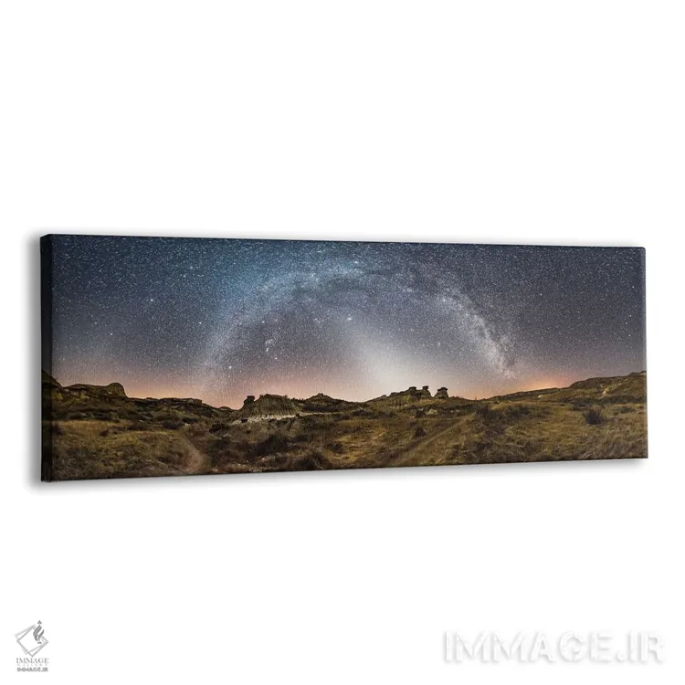 تابلو دکوراتیو Alberta, Canada.,قوس کهکشان راه شیری در آسمان پارک استانی داین… اثر آلن دایر - نمای پرسپکتیو محصول