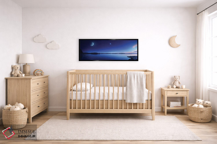 تابلو دکوراتیو Moon And Falling Meteorite, Finland III,دریاچه آرام در براب… اثر اوگنی کوکلف - D5B