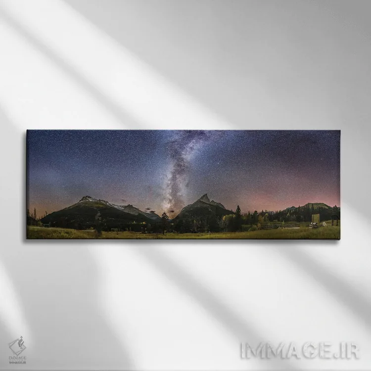 تابلو دکوراتیو Canada.,کهکشان راه شیری در پاییز، کانیون رد راک، کانادا اثر آلن دایر - نمای روبهرو روی دیوار