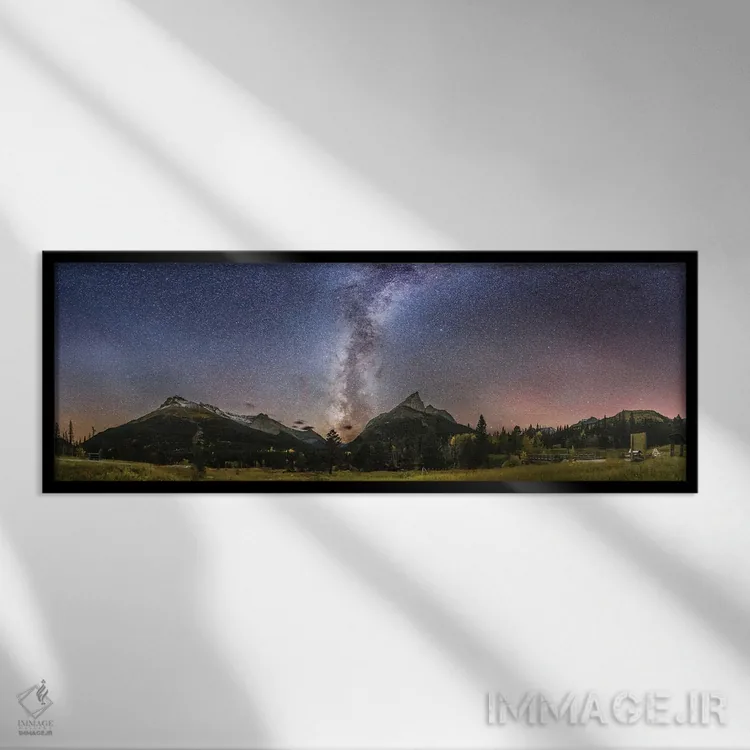 تابلو دکوراتیو Canada.,کهکشان راه شیری در پاییز، کانیون رد راک، کانادا اثر آلن دایر - نمای قابدار مشکی