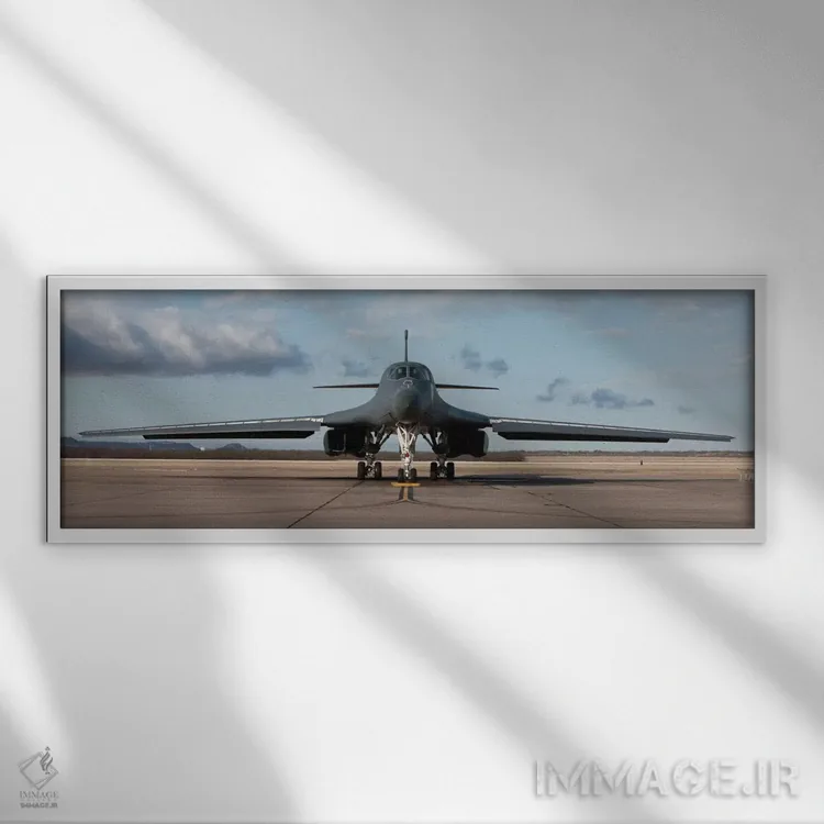 تابلو دکوراتیو Texas,هواپیمای B-1B لنسر در پایگاه نیروی هوایی دیس، تگ… اثر های-جی پروداکشنز - نمای قابدار سفید