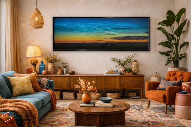 تابلو دکوراتیو Canada.,ابرهای شب تاب در جنوب آلبرتا، کانادا اثر آلن دایر - D3B