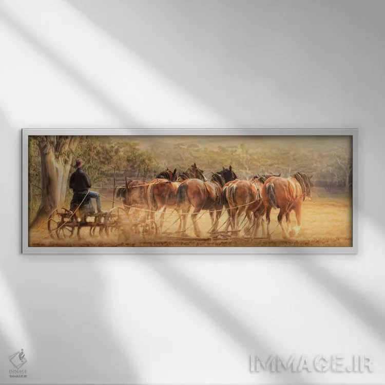 تابلو دکوراتیو روزهای خاک آلود اثر ترودی سیموندز - نمای قابدار سفید