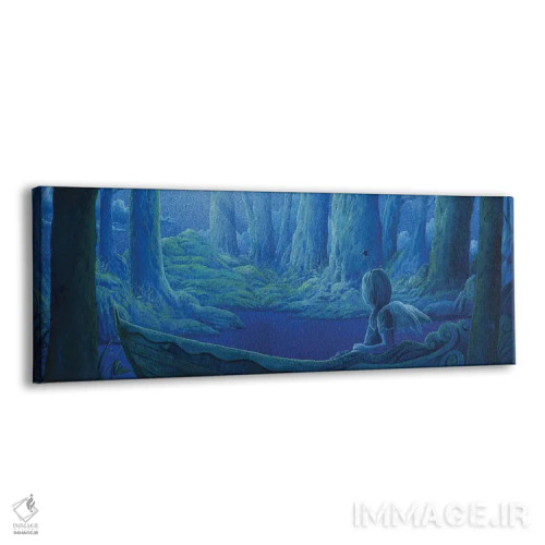 تابلو دکوراتیو آبتنی زیر نور ماه اثر توشیو ایبینه - نمای پرسپکتیو محصول