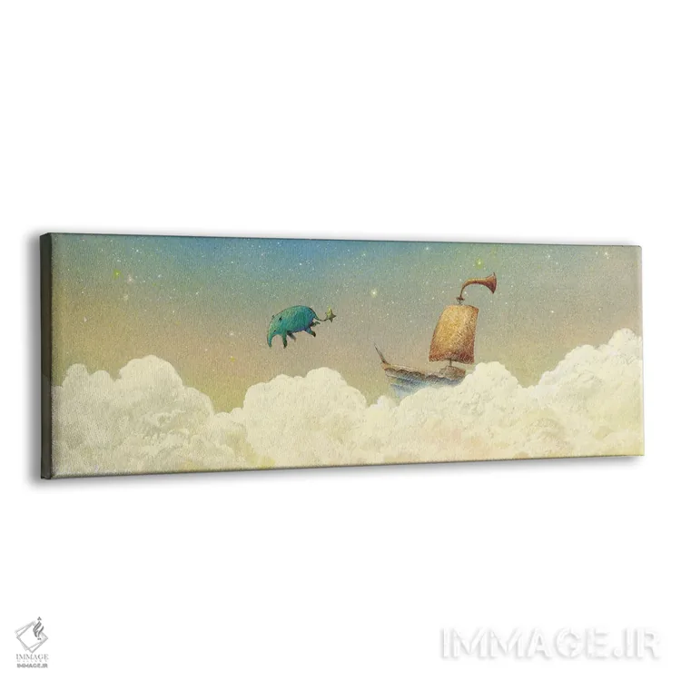 تابلو دکوراتیو تاپیر جهنده اثر توشیو ایبینه - نمای پرسپکتیو محصول